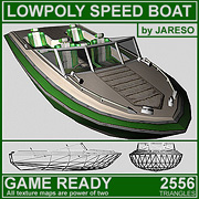 Lowpoly speed boat