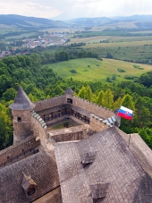 Výhled z hradu Stará Ľubovňa, Slovensko