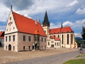 Bazilika a radnice ve městě Bardejov, Slovensko