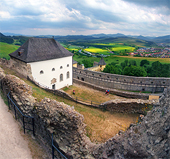 Zamračený výhled z hradu Stará Ľubovňa