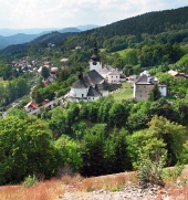 Špania Dolina s kostelem, Slovensko
