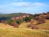 Podzimní pole na Tupá Skala na Slovensku