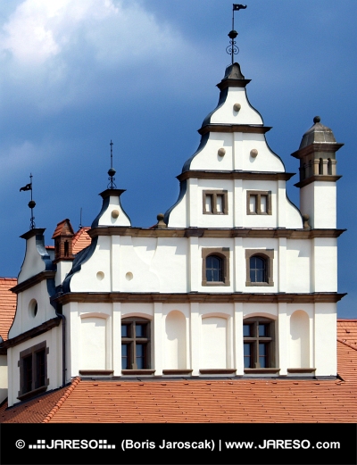 Středověká střecha na radnici v Levoči
