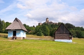 Lidové domy a zámek ve Staré Ľubovni