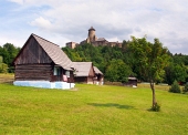 Lidové domy a zámek ve Staré Ľubovni