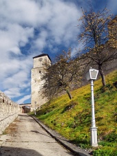 Hodinová věž na hradě Trenčín