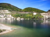 Letní pohled na Šútovské jezero, Slovensko