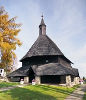 Dřevěný kostel ve městě Tvrdošín na Slovensku