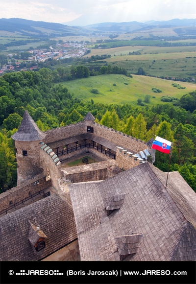 Výhled z hradu Stará Ľubovňa, Slovensko